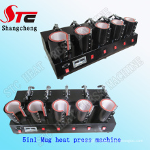 Professional Combo Digital 5in1 Mug Heat Press Machine 5in1 Mug Heat Transfer Machine Coffee Mug Printing Machine Stc-Kb06